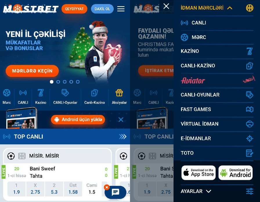 Mostbet’i Android yükle